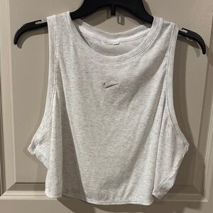 Nike Gray Sleeveless Crop Muscle Tee